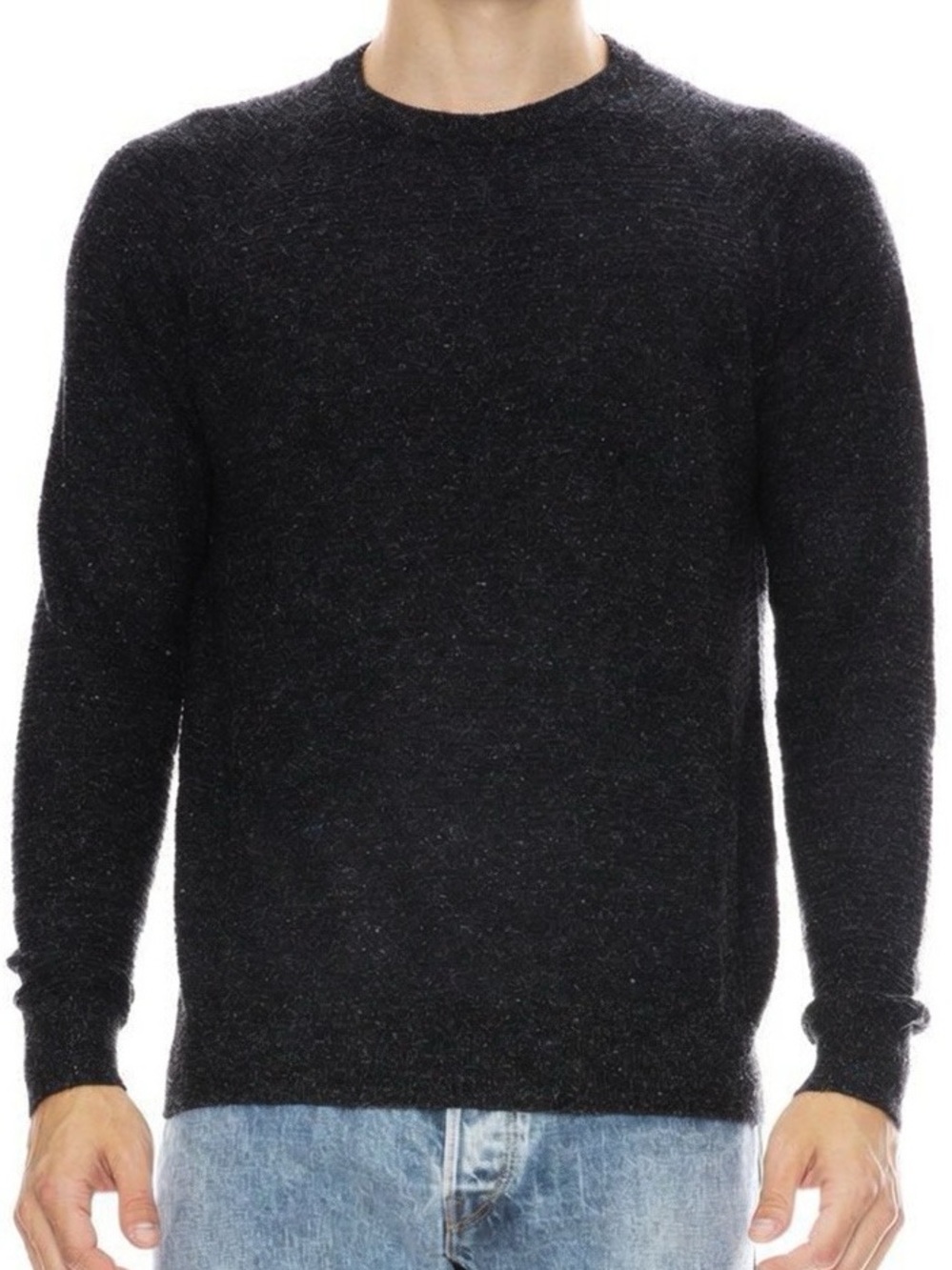 Billy Reid Men's Dark Charcoal Crewneck Sweater